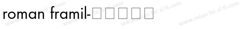 roman framil字体转换